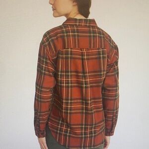 L.L. Bean Women's Red Plaid Varsity Jacket
